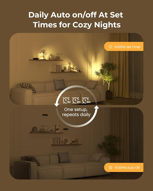 5500mAh 3CCT Dimmable, Spotlights Indoor with Daily Auto Timer, Rechargeable Plant Lights, Wireless Uplighting