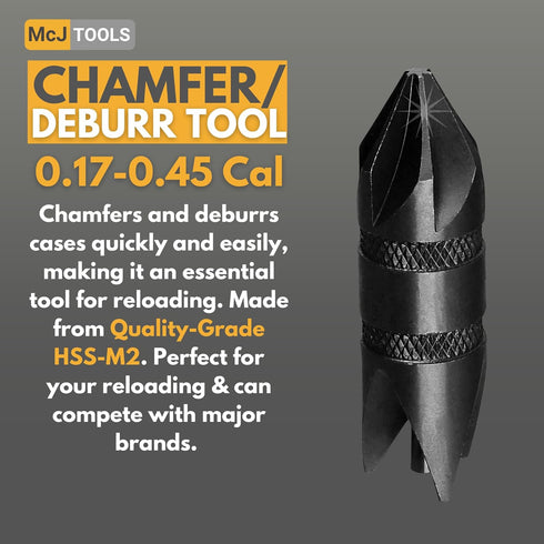 Reloading Chamfer Deburr Hand Tool for 0.17-0.45cal