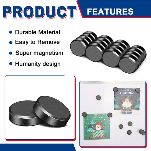 Small Magnets with Adhesive Backing - 50Pcs Round Disc Ceramic Magnets for Crafts, 0.71x0.12inch