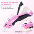 TOPLINE Retractable Pink Utility Knife, 18-Piece SK5 Blades and Dispenser Included (1 PACK, PINK)