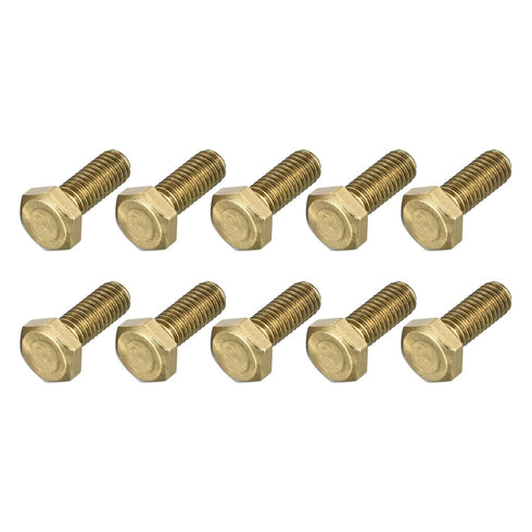 Hex Head Screw Bolt (M6-1x16mm) 30Pcs - Brass Fully Threaded Solid Hex Bolts Machine Screws for Machinery Repair