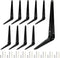 Uenhoy 10 Pack Shelf Brackets 8 Inch Heavy Duty Metal Floating Shelf Brackets,