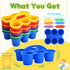 6 Pack 6 Haundry Classroom Caddy Storage Basket with Handle, Plastic Drink Cup Caddy Holder, Compartments for Kids