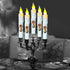 Primitive Battery Tapered Candles, Decorative Flameless Flickering Taper Candles with Timer, 6.75 Inch