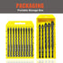 15 in 1 Concrete Drill Bit Set, 3/16" to 1/2" Inch Carbide Drill Bits for Masonry and Wood