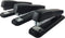 Stapler with 2000 Staples, Metal Full Desk Size, Black, 3-Pack