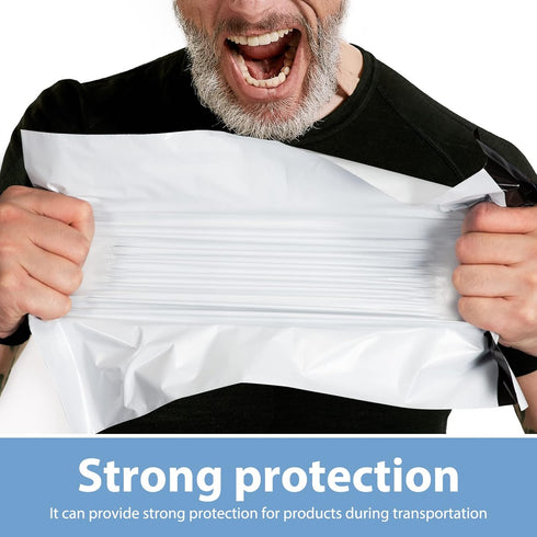 Metronic 300 Pcs Poly Mailers - 12x15.5 Medium Size Shipping Bags for Small Business Supplies, White