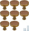 8 pcs Bronze Walnut Round Drawer knob Zinc Alloy Base pulls Cabinet