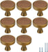 8 pcs Bronze Walnut Round Drawer knob Zinc Alloy Base pulls Cabinet