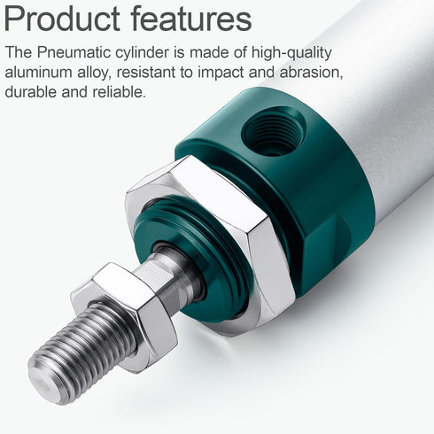 Pneumatic Air Cylinder 25mm Bore 100mm Stroke, Mini Air Cylinder Single Rod Double Action MAL 25 X 100