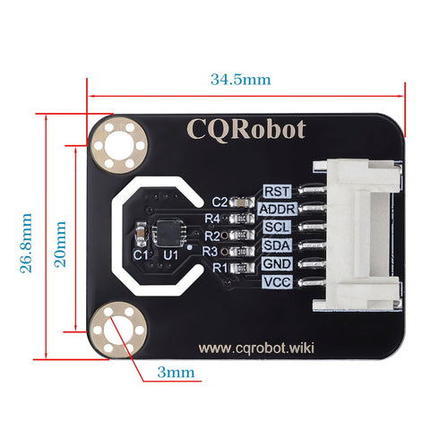 STS35 Temperature Sensor Compatible with Arduino and Raspberry Pi, Plus or Minus 0.1 Degree Celsius Temperature Error. for Industrial Production, Agriculture, Gardening, Smart Home.