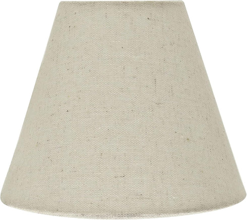 Aspen Creative 32038-2A, 3" 6" 5" Set 2 Empire Clip-On Chandelier Lamp Shade, Oatmeal, Top x Bottom x Slant Height
