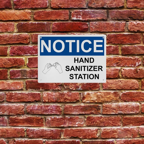 Voodoxo 8 12 Weatherproof OSHA Wash Hands Sign (Hand Sanitizer Station) Portrait Vertical in" x in" Indoor Outdoor UV