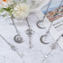 6 12" 6 PLIGREAT Pcs Ceiling Fan Pull Chain Extenders, Moon Star Ceiling Fan Extension Key Pull Chain Pendant