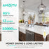AMDTU 4000k Dimmable LED Chandelier Light Bulbs, 6 Pack, E12 Daylight White, 6W 60Watt Equivalent for Kitchen, Dining