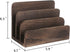 File Holder for Desk, Rustic Wood Paper Organizer, Mail Sorter for Desktop, Dark Brown