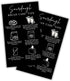 Lashicorn Sourdough Bread Care Instructions Cards Tips and Tricks 50pk 2x3.5 Minimalist Black