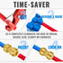 SUNGATOR 1/2 Inch Pushfit Plumbing Fittings, 12 Pack, No Lead Brass Push to Connect for PEX, Copper, CPVC