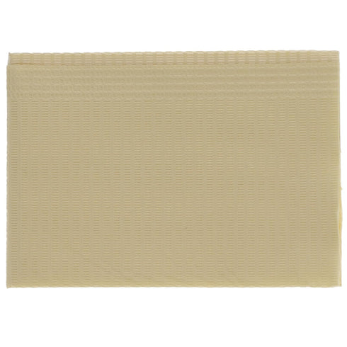 House Brand Dentistry 109221, HSB Dental Patient Bibs 2+1 Ply 13 x 18 Beige 500/Bx,