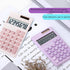 Basic Calculator, Cute Mini Desktop Pocket Size Calculators for Home, School, Office (Pink)