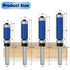 4 1/4 Inch Set Trimming 1/2" 3/4", 1", 1-1/4", 1-1/2" Pynsseu Pcs Flush Trim Router Bits Shank Top and Bottom Bearing