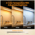 Dimmable 3 Closet 3 Pack Under Cabinet Rechargeable Lighting: Color Temperature Motion Sensor Lights Indoor - Battery