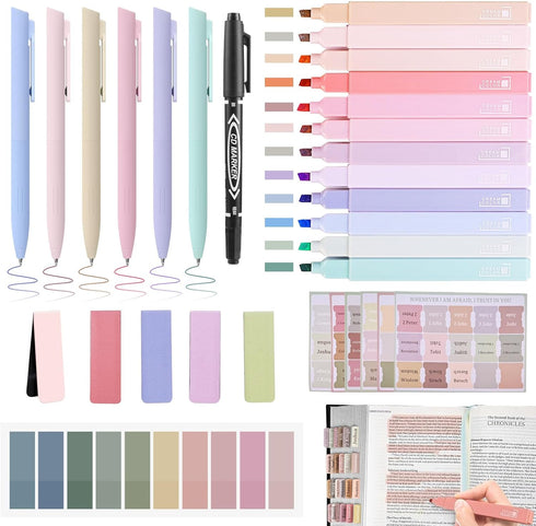 NIGHTNOOK Bible Journaling Kit, Include 12 Bible Highlighters and 6 Pens No Bleed,