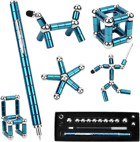 Fidget Pen Decompression Magnetic Metal Pen, Toy Pen for Stress Relief and Various Shapes, Multifunctional Writing Pen