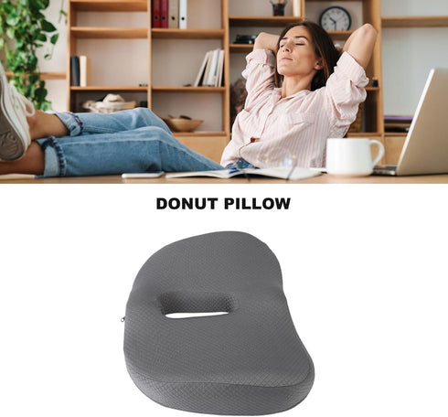 TITA-DONG Tailbone Donut Pillow for Pain, Ergonomic Ring Design Orthopedic Donut Cushion for Office and Home, Memory