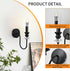 1-Light Black Wall Sconce, Farmhouse Vintage Candle Sconces Wall Light Fixtures for Living Room, Crystal Industrial