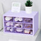 Desk Storage Organizer with 9 Drawers, Clear Plastic Storage Cabinet for Makeup, Office, Craft, and Art Supplies