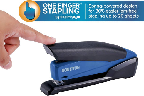 Bostitch Office Executive 3 in 1 Stapler, Navy Blue, 20 Sheet Capacity, Includes 210 Staples & Staple Remover