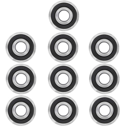 10PCs ID 1/2" x OD 1-1/8" Flanged Ball Bearings for Lawn Mower, Wheelbarrows, Carts & Hand Trucks