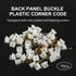 Drawer Reinforcement Repair Kit for Furniture, Fixing Wedges and Brackets, 50PCS Plastic Angle Code Bracket