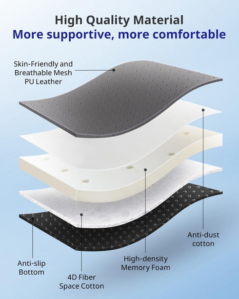 Navenwelle Tailbone Seat Cushion, Extra Large Memory Foam Office Chair Cushion, Ergonomic Pressure Relief Car Seat Pad