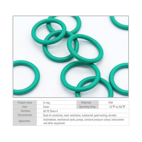 FKM O-Ring Assortment Kit, 150 PCS, 15 Sizes Fluorine Rubber Seal Rings for Automotive Plumbing Faucets