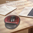 Ergonomic Leather Mouse Pad with Wrist Support - Non-Slip Rubber Base, Memory Foam, Waterproof Surface (Round-Brown)