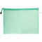 B5 Plastic Wallets Zip Lock Bags, Mesh Document Wallet for School, Office, Travel Storage - Green