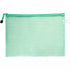 B5 Plastic Wallets Zip Lock Bags, Mesh Document Wallet for School, Office, Travel Storage - Green