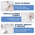 ETERNA Hazmat Suits, Disposable Protective Coverall with Hood, Zipper, Elastic Wrists, Shoe Covers for Men & Women