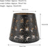 Gsycle E26 E27 Hollow Metal Lampshade, Clamp-On Lamp Shade with Sun Moon Stars Cutout Design Carved Iron Lampshade