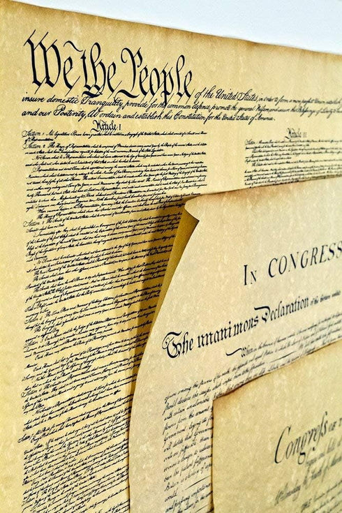 Three Documents of Freedom: Constitution, Declaration of Independence, Bill of Rights