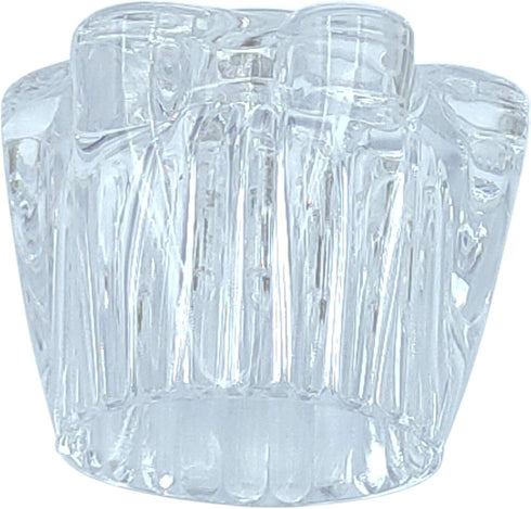 1 Piece Bathtub and Shower Petal Faucet Knob Replacement Trim Kit with 3 Piece Button Set, Clear Acrylic