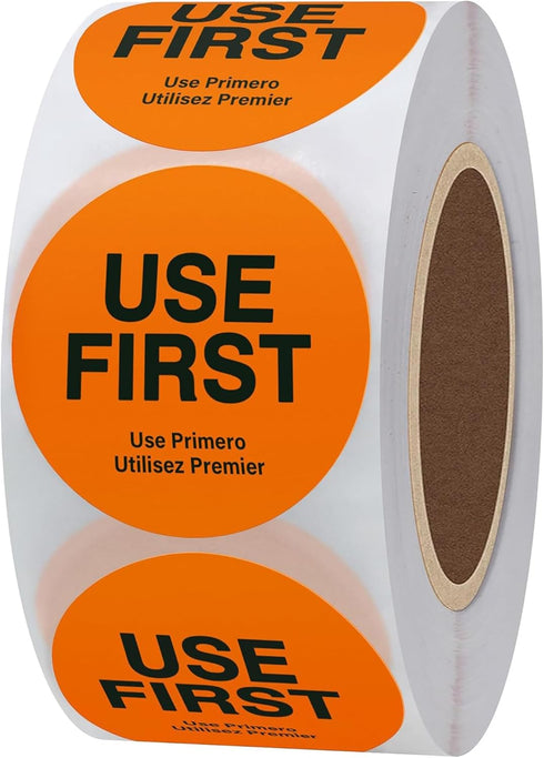 BLESS-VAST 500 Pcs 1.5 Inch Use First Stickers - Dot Pharmacy Labels Paper