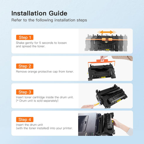 E-Z Ink Compatible Toner Cartridge Replacement for HP 64A CC364A 64X CC364X for Laserjet P4014N P4015N (Black)