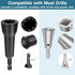 Wire Nut Twister,Wire Twisting Tool,Wire Nut Twiter for Drill,Spin Twist Wire Connector Socket,Wire Connector Driver with 1/4" Chuck,Wire Stripping and Twisting Tool(Wire Nut Twister Black)