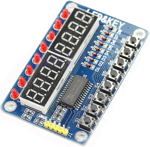 HiLetgo TM1638 8 Bits Digital LED Tube Display Module with 8 LEDs and 8 Button Keys