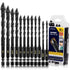 12-PCS Concrete Drill Bit Set, Masonry Drill Bits for Concrete Brick Wall, Tile Glass Ceramic, 1/8 to 1/2 inch