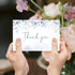 Oaken Leaford 48 Pack 6 Pre-Folded Floral Thank You Cards with Envelopes & Stickers, Elegant Designs for Wedding, Baby