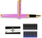 Dryden Designs Fine Nib Fountain Pen - Includes 24 Ink Cartridges (12 Black and 12 Blue) - Smooth Elegant Writing